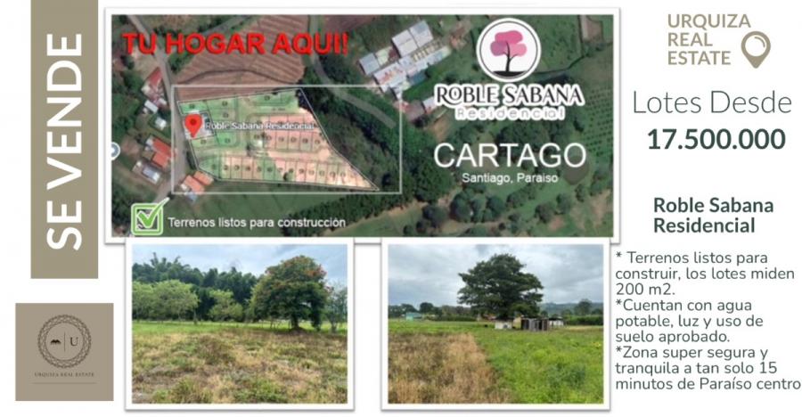 Foto Terreno en Venta en Paraíso, Cartago - ¢ 17.500.000 - TEV112739 - BienesOnLine