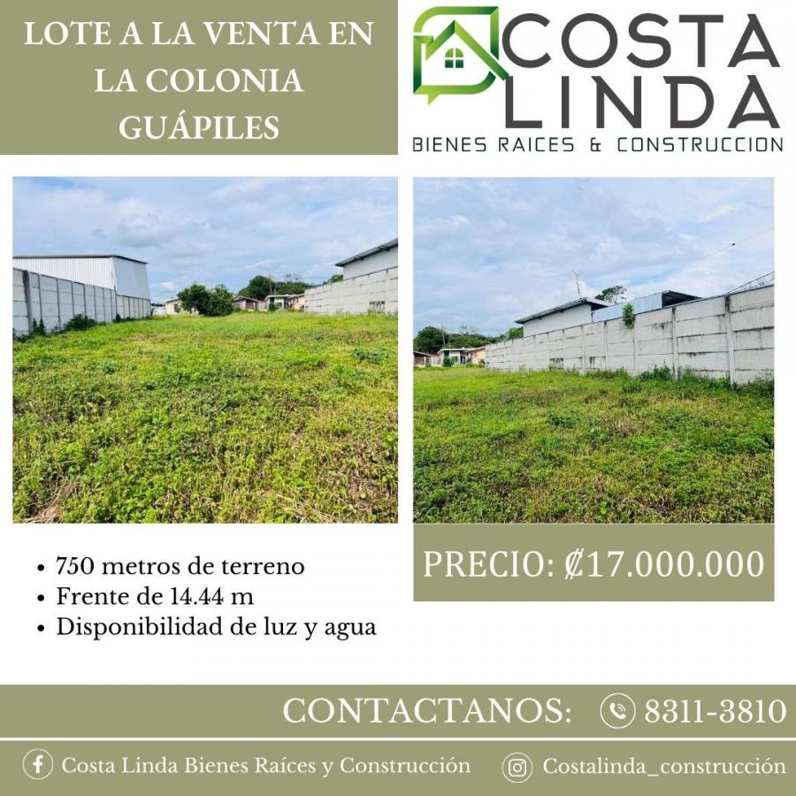 Foto Terreno en Venta en La Colonia, Gupiles, Limn - ¢ 17.000.000 - TEV103414 - BienesOnLine