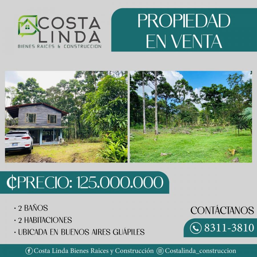 Venta de Propiedad en Buenos Aires, Guápiles 