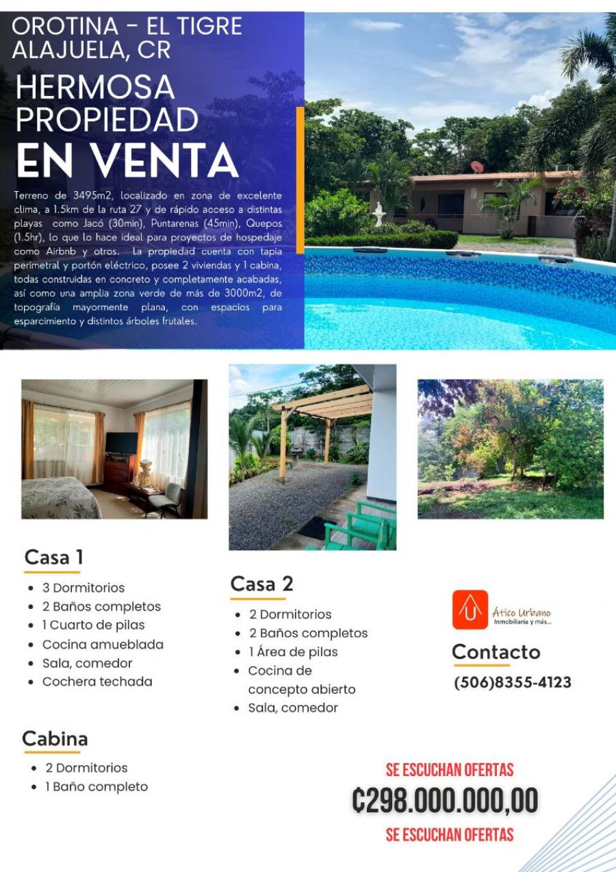 Foto Casa en Venta en El Tigre, Orotina, Alajuela - ¢ 298.000.000 - CAV100355 - BienesOnLine