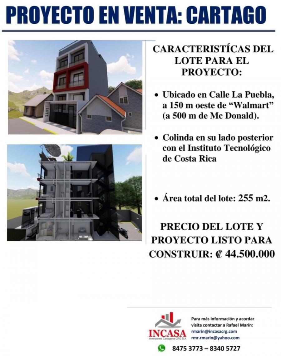 Foto Terreno en Venta en Calle La Puebla, Ubicado en Calle La Puebla, a 150 metros oeste de , Cartago - ¢ 44.500.000 - TEV61188 - BienesOnLine