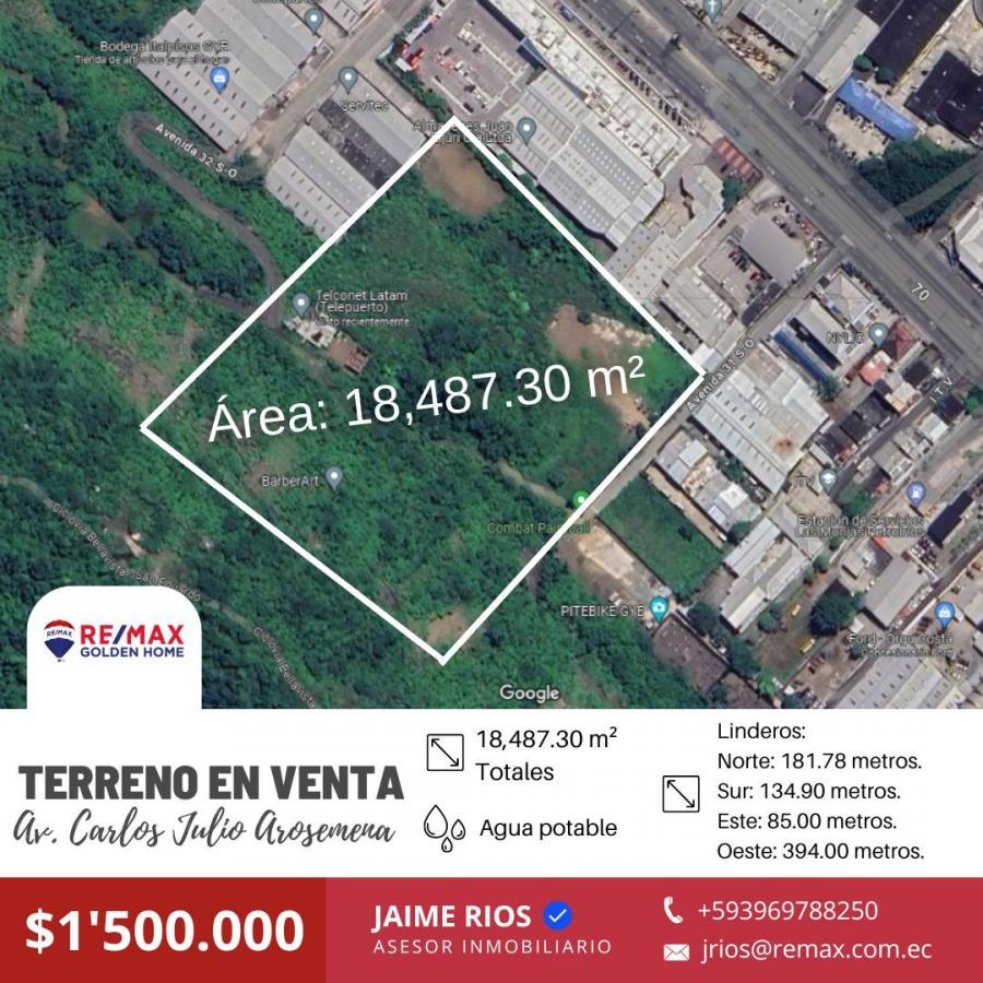 Foto Terreno en Venta en Guayaquil, Guayas - U$D 1.500.000 - TEV40069 - BienesOnLine