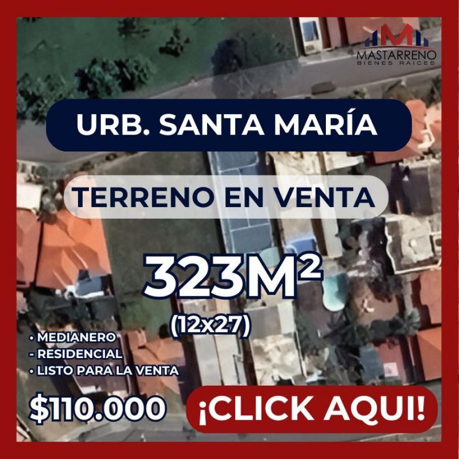 Terreno en venta en Urb. Santa María.🔥