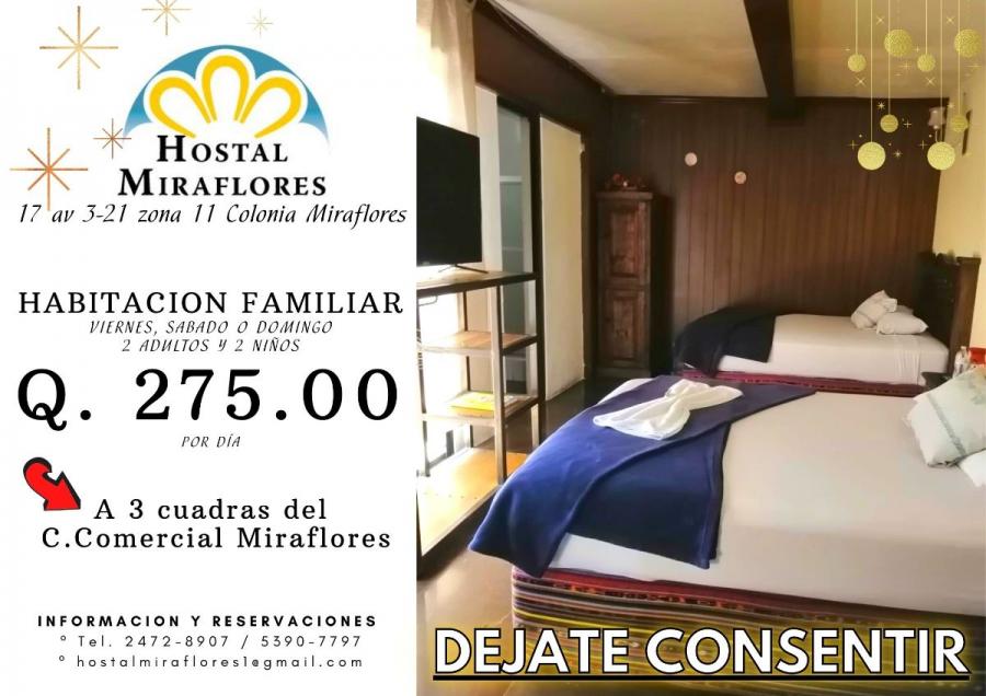 ¡¡Hostal Miraflores!! Habitaciones familiares