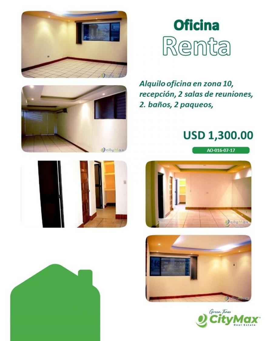 Foto Oficina en Renta en Zona 10, Zona 10, Guatemala - U$D 1.300 - OFR44790 - BienesOnLine