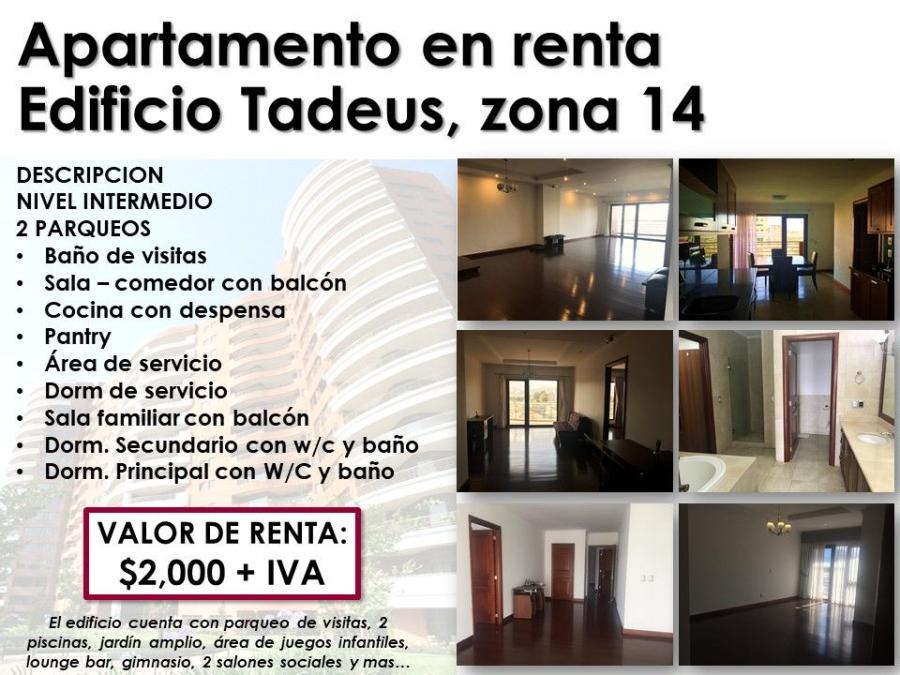 Foto Apartamento en Renta en Guatemala, Guatemala - U$D 2.000 - APR14214 - BienesOnLine