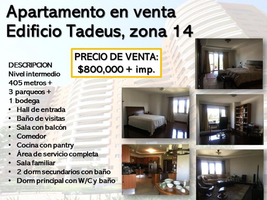 Foto Apartamento en Venta en ZONA 14, Guatemala, Guatemala - U$D 800.000 - APV13224 - BienesOnLine