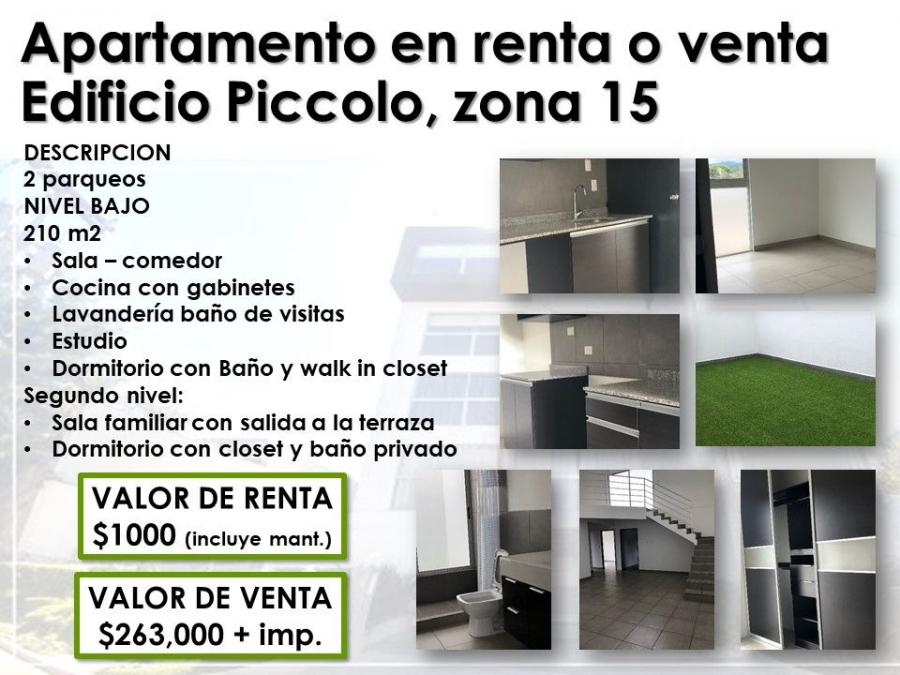 Foto Apartamento en Venta en ZONA 15, Guatemala, Guatemala - U$D 265.000 - APV18251 - BienesOnLine