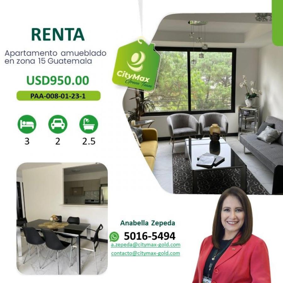 Foto Apartamento en Renta en Guatemala, Guatemala - U$D 950 - APR25505 - BienesOnLine