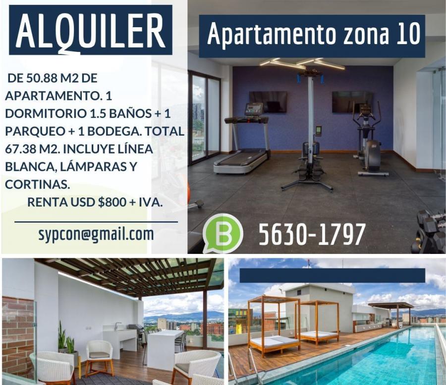 Foto Apartamento en Renta en zona 10, Guatemala City, Guatemala, Guatemala - U$D 800 - APR27836 - BienesOnLine