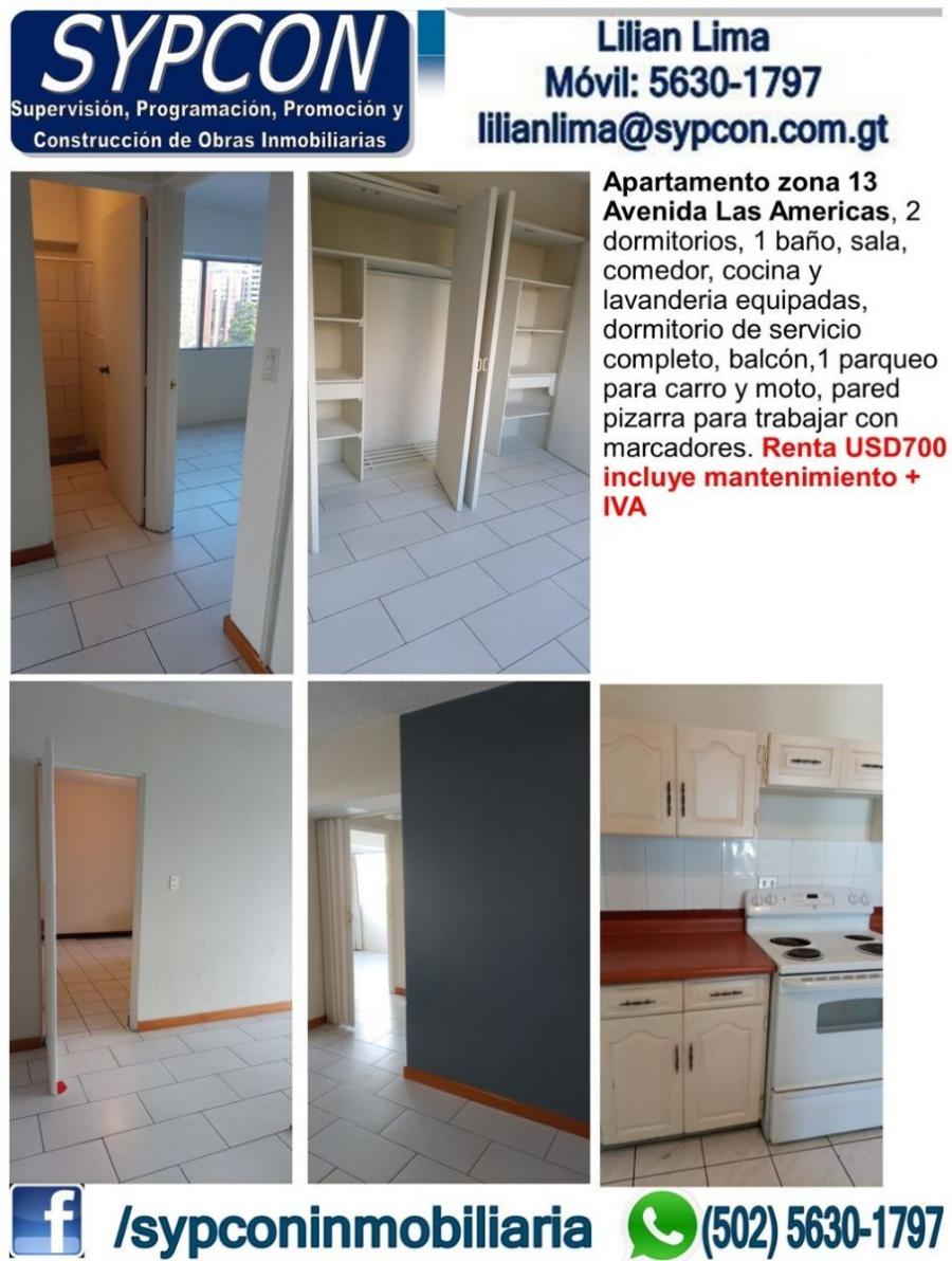 Foto Apartamento en Renta en Avenida Las Amricas, zona 13, Guatemala - U$D 700 - APR14587 - BienesOnLine