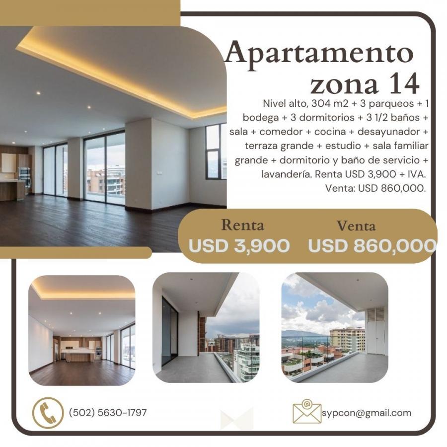 Foto Apartamento en Renta en zona 14, Guatemala City, Guatemala, Guatemala - U$D 3.900 - APR28521 - BienesOnLine