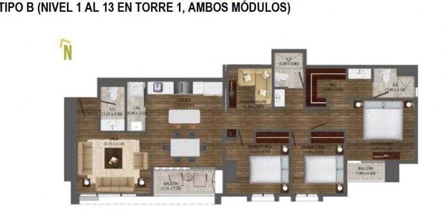 Foto Apartamento en Venta en zona 15, Guatemala, Guatemala - U$D 220.000 - APV15750 - BienesOnLine