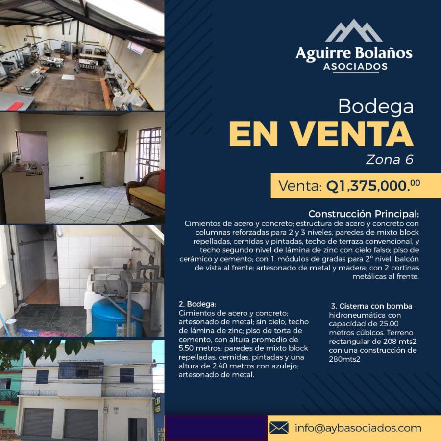 Foto Bodega en Venta en Guatemala, Guatemala - Q 1.375.000 - BOV11236 - BienesOnLine