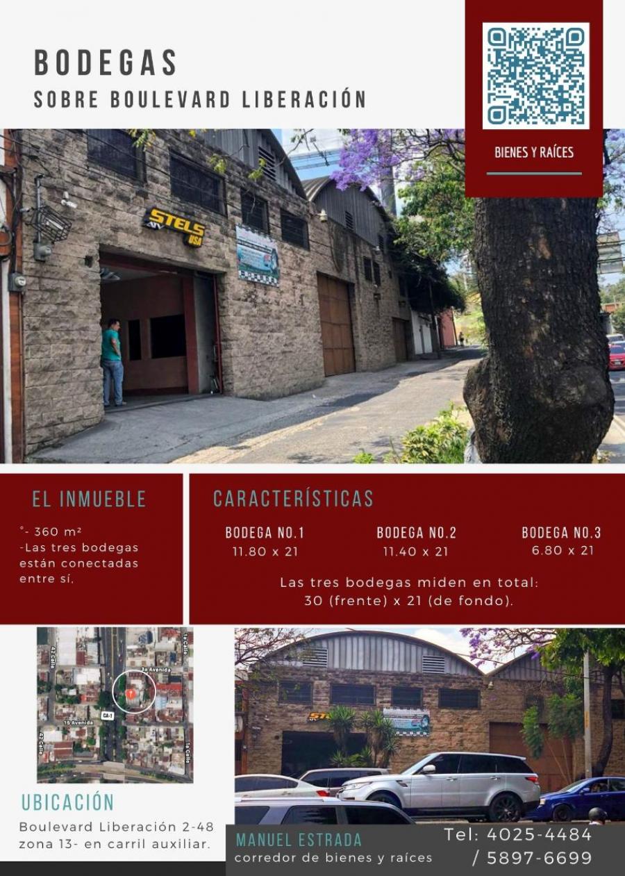 Foto Bodega en Venta en bulevar liberacin, zona 13, Guatemala - U$D 950.000 - BOV5779 - BienesOnLine