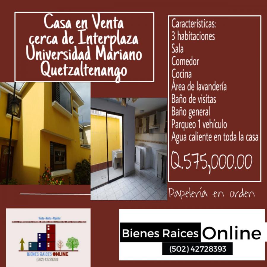 Foto Casa en Venta en Zona 8 Quetzaltenango, Quetzaltenango, Quetzaltenango - Q 575.000 - CAV2903 - BienesOnLine