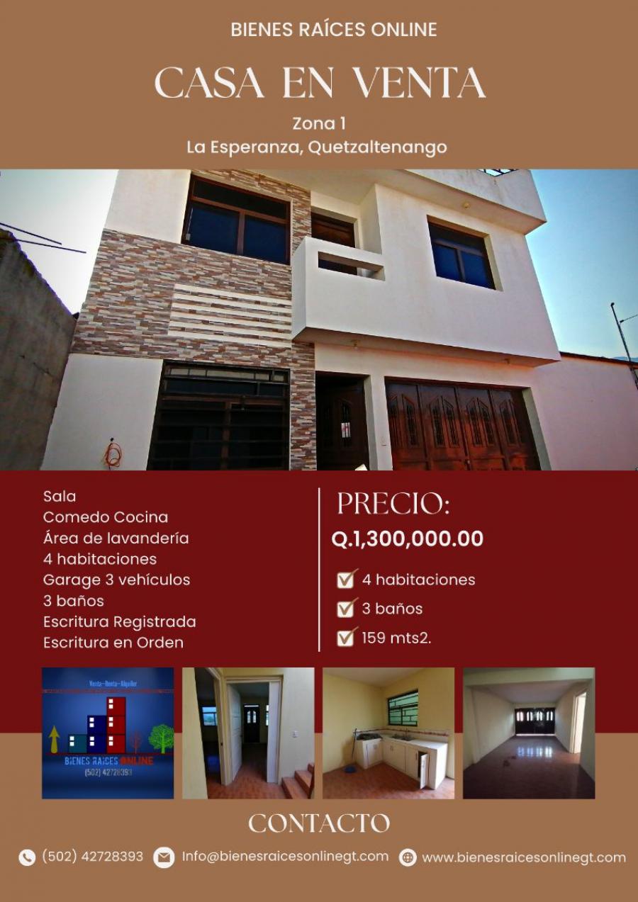 Foto Casa en Venta en La Esperanza, Quetzaltenango - Q 1.300.000 - CAV24386 - BienesOnLine