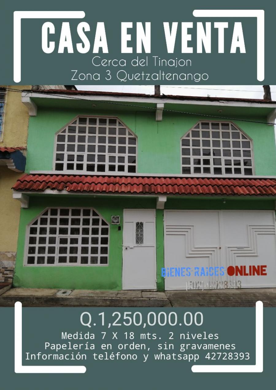 Casa en Venta por El Tinajon Zona 3 Quetzaltenango 