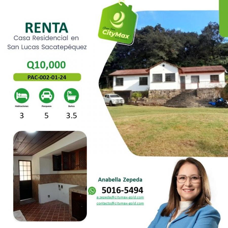 Casa Residencial en Renta en San Lucas Sacatepéquez