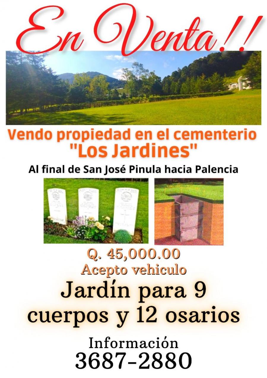 Cementerio, jardin con facilidades en San Jose Pinula 