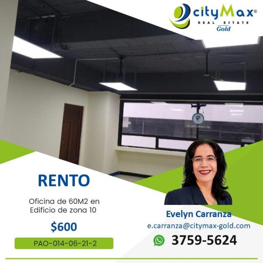 CityMax-Gold Renta oficina en zona 10 Económica