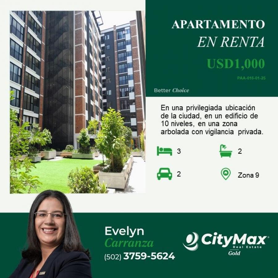 En renta apartamento en zona 19 