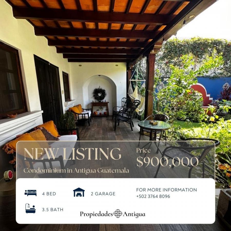 Exclusiva Casa en Venta, Condominio en Antigua Guatemala!