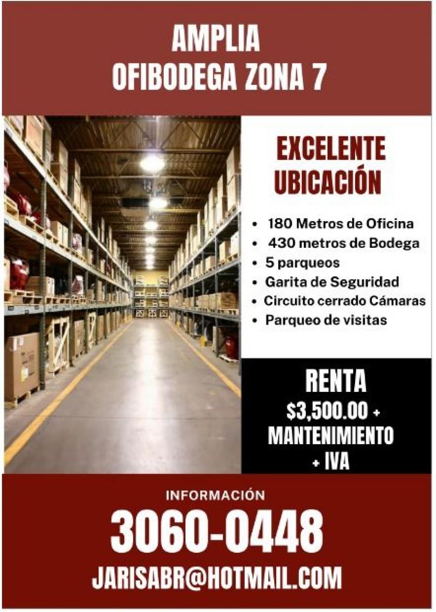 Foto Bodega en Renta en Guatemala, Guatemala - U$D 3.500 - BOR8456 - BienesOnLine