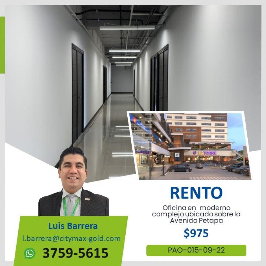 Foto Oficina en Renta en Guatemala, Guatemala - U$D 975 - OFR20726 - BienesOnLine