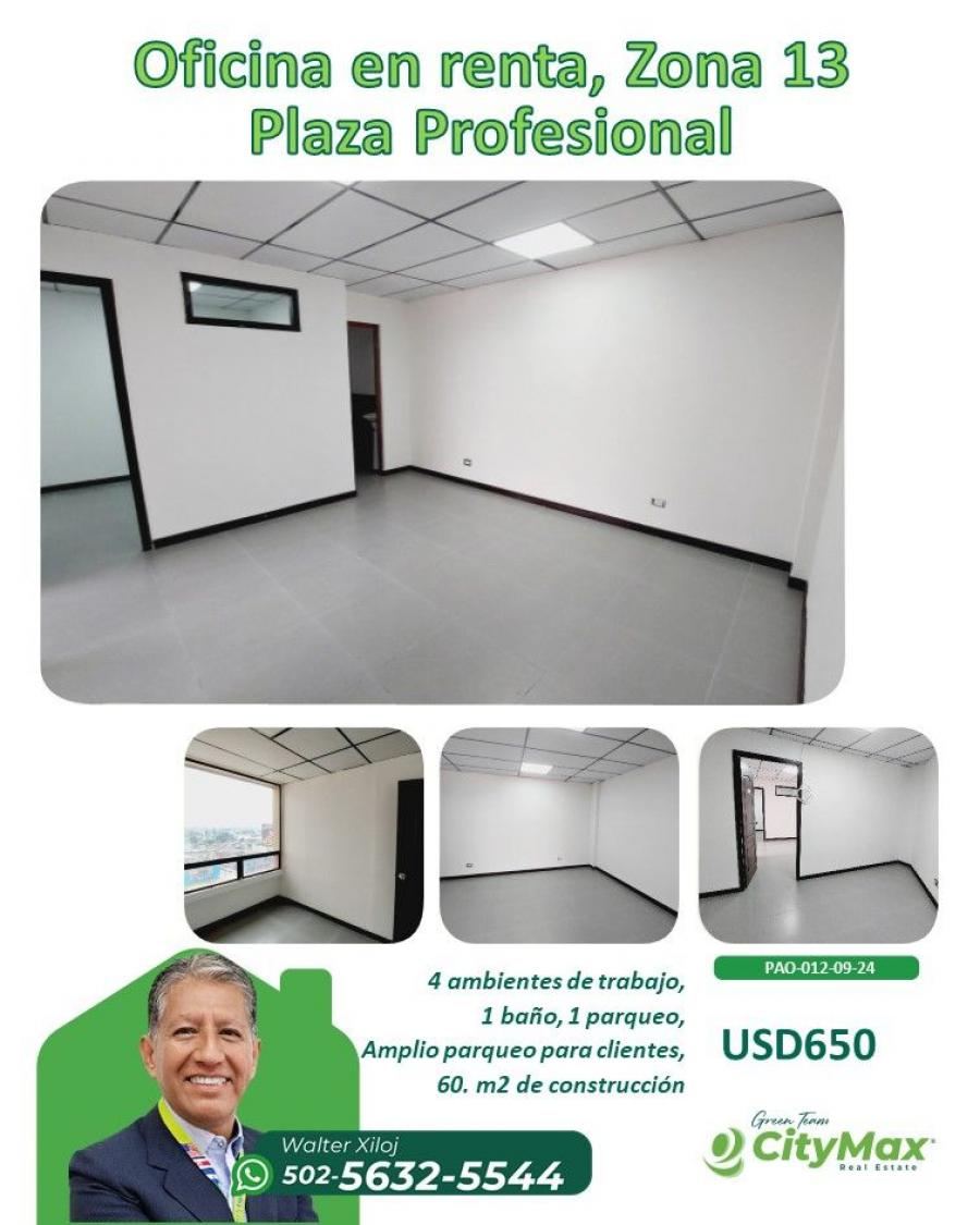 Foto Oficina en Renta en zona 13,  Boulevard Liberación, Guatemala, Guatemala - U$D 650 - OFR47830 - BienesOnLine