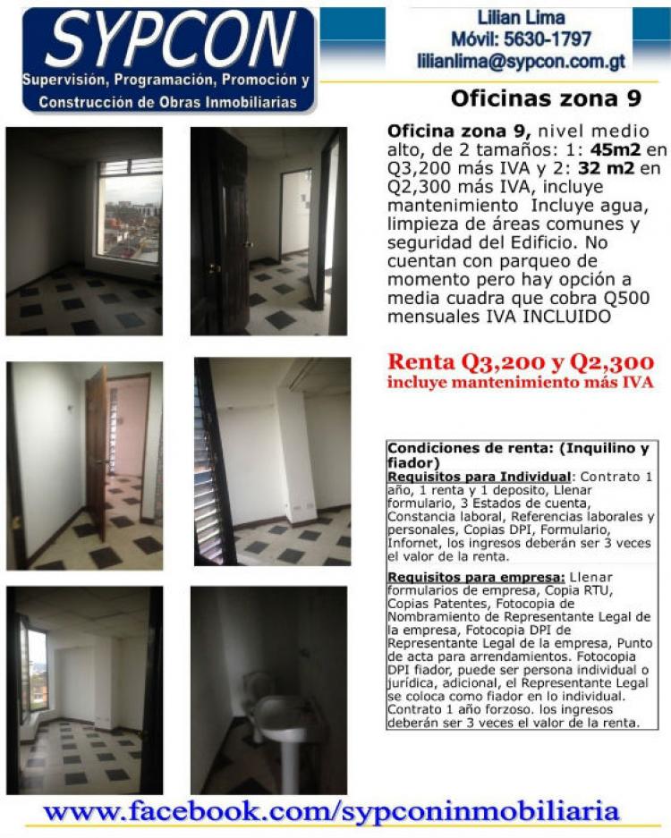 Oficinas zona 9 en edificio