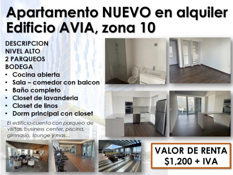 Foto Apartamento en Renta en Guatemala, Guatemala - U$D 1.200 - APR13383 - BienesOnLine