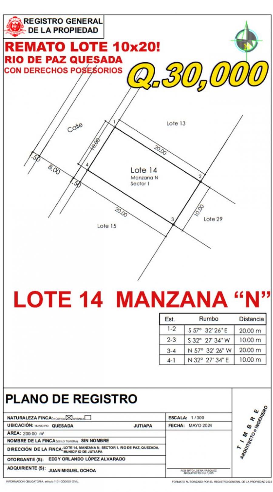 Foto Terreno en Venta en Rio de Paz, Jutiapa - Q 30.000 - TEV43076 - BienesOnLine