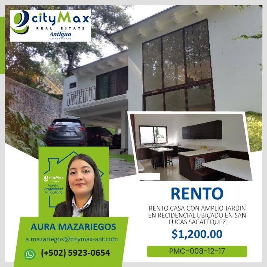 Rento casa lujosa en San Lucas Sacatepéquez 