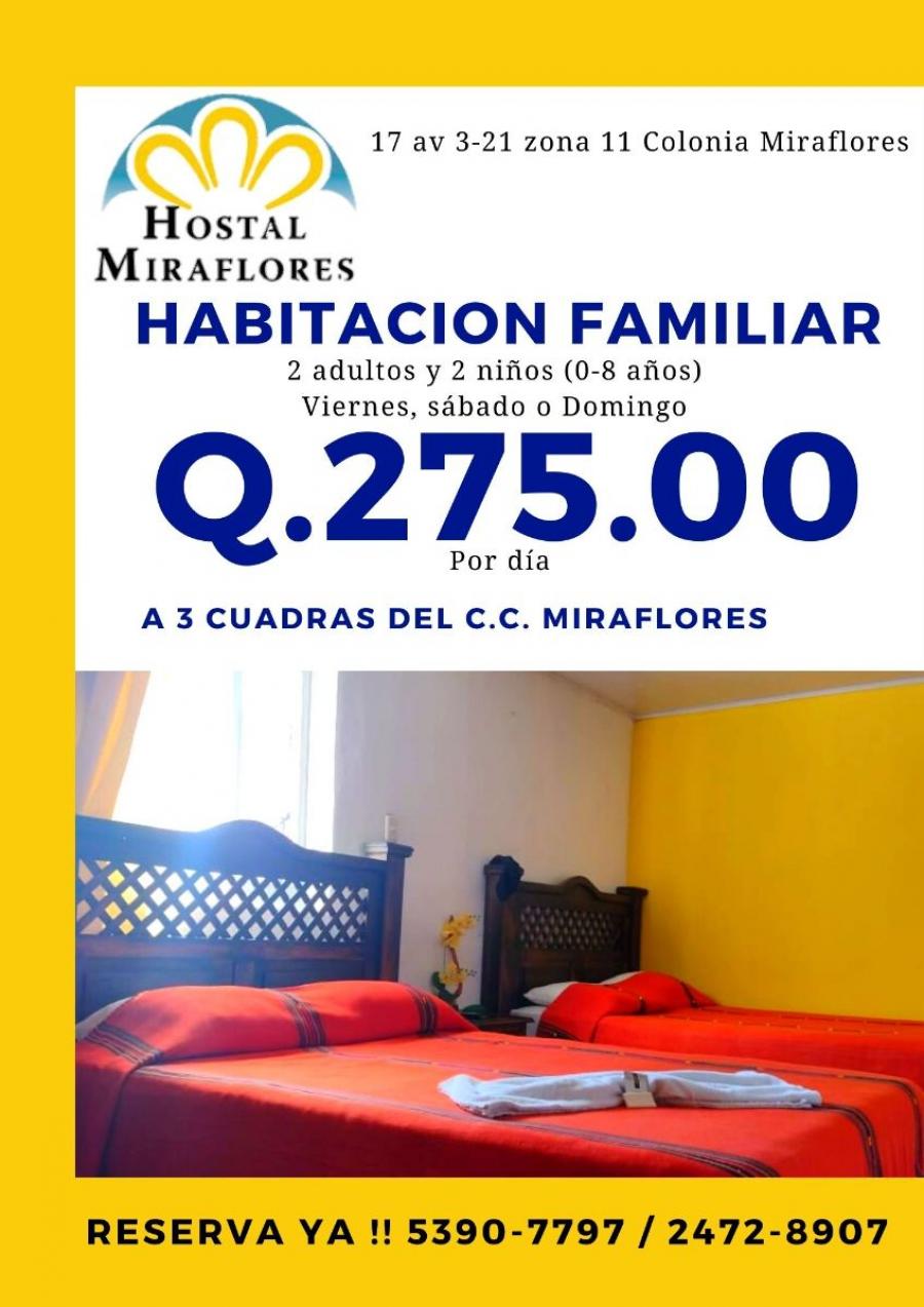 Reserva ya tu habitación familiar y hospédate en Hostal Miraflores