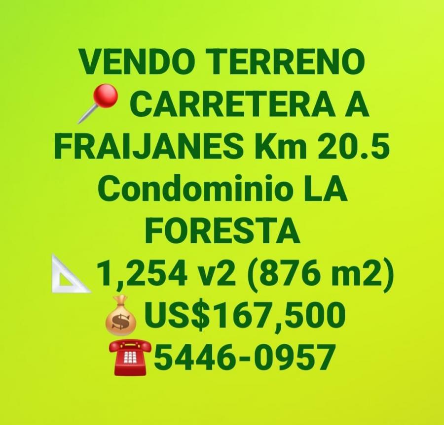 Foto Terreno en Venta en Condominio La Foresta Km. 20.5 FRAIJANES, Fraijanes, Guatemala - U$D 167.499 - TEV47270 - BienesOnLine