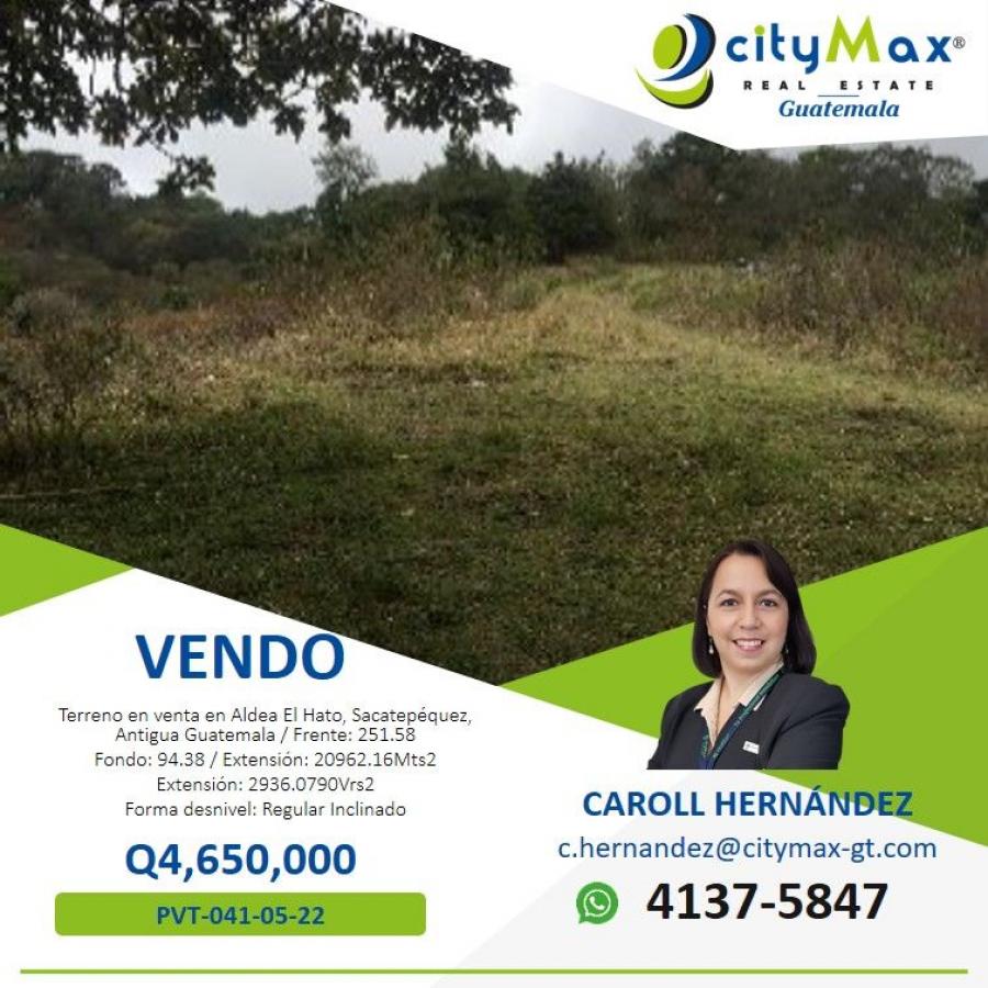 Foto Terreno en Venta en Aldea El Hato, Sacatepéquez - Q 4.650.000 - TEV17561 - BienesOnLine