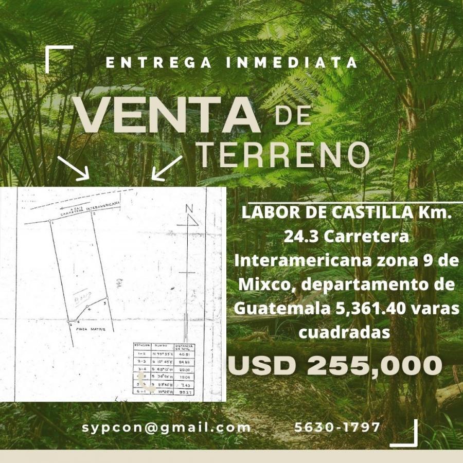 Foto Terreno en Venta en Labor de Castilla, Guatemala City, Guatemala, Guatemala - U$D 255.000 - TEV26577 - BienesOnLine