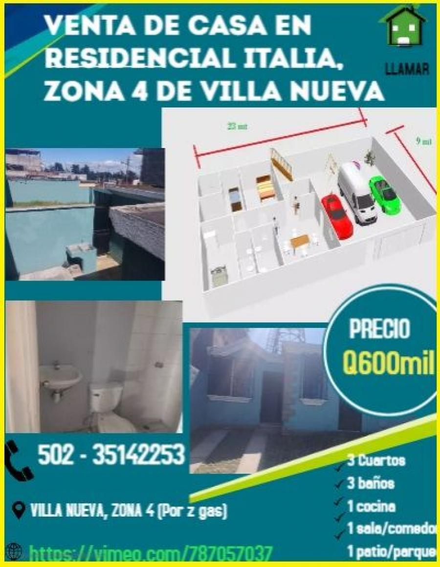 Foto Casa en Venta en Residencial Italia, zona 4 de villa nueva, Guatemala - Q 600.000 - CAV21523 - BienesOnLine