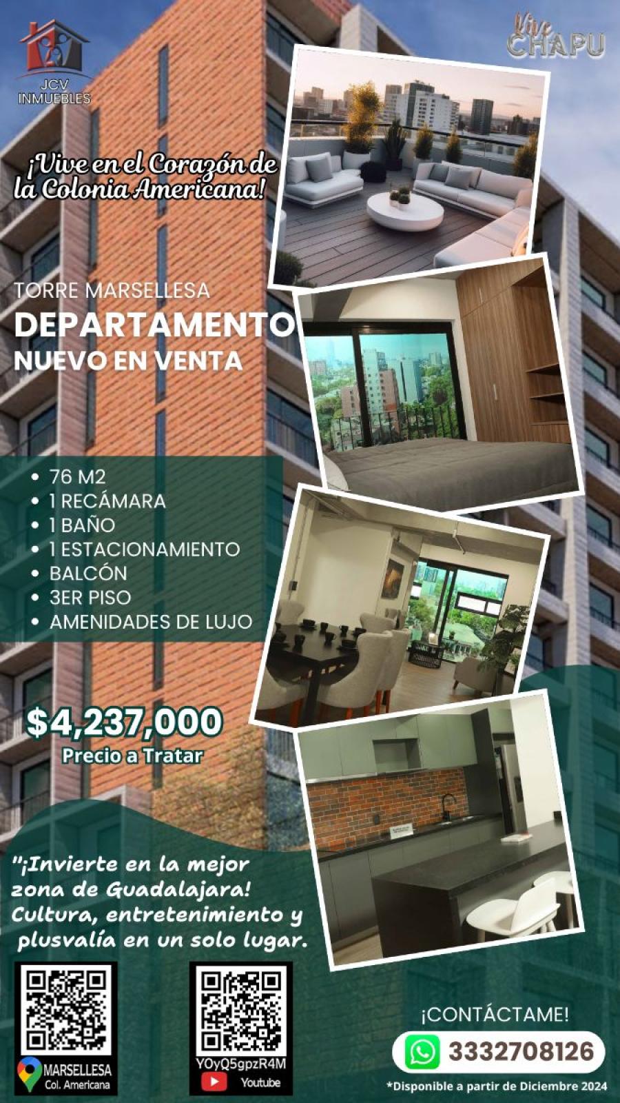 Foto Departamento en Venta en Americana, Guadalajara, Jalisco - $ 4.237.000 - DEV356964 - BienesOnLine