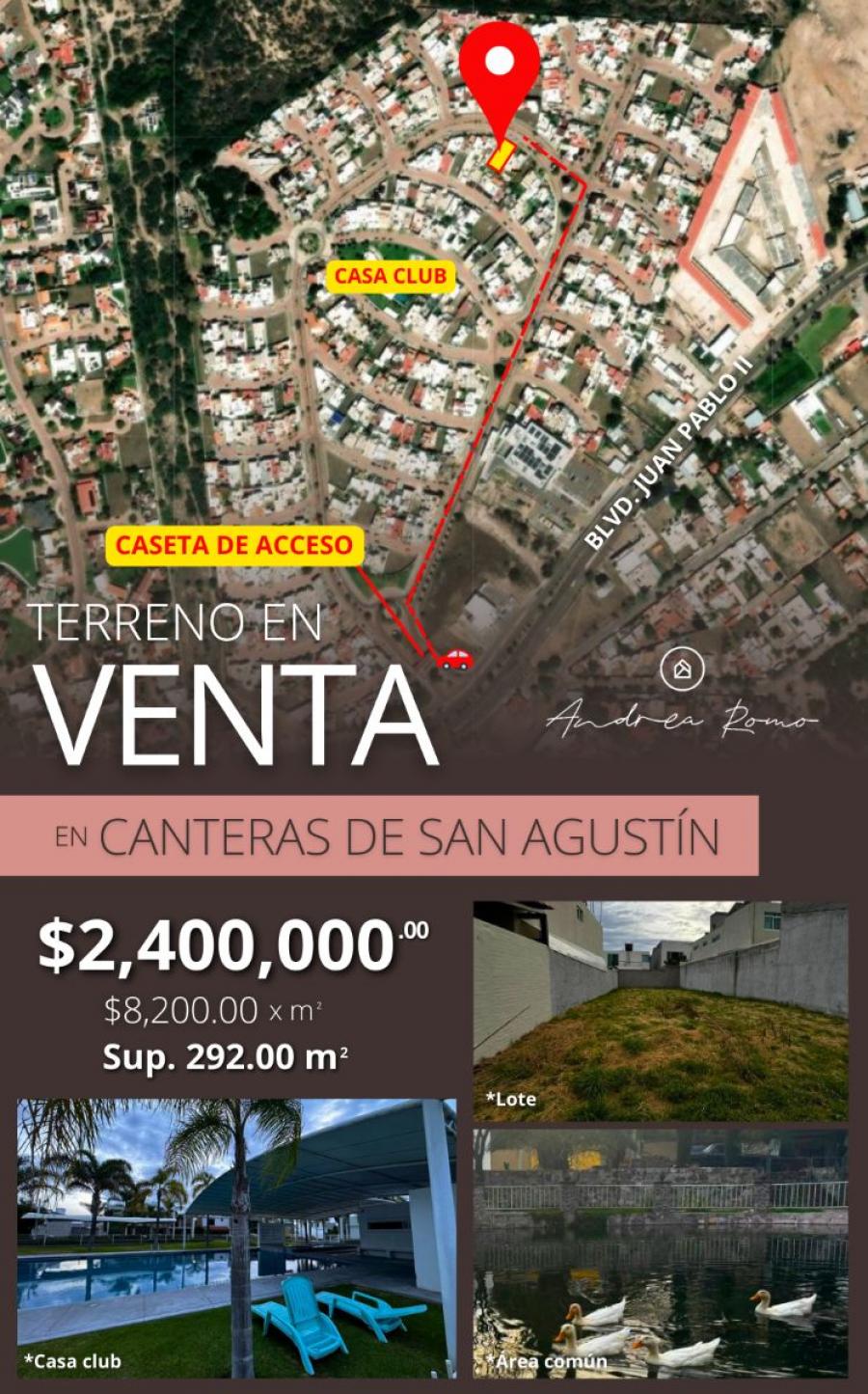 Foto Terreno en Venta en Canteras de San Agustín, Aguascalientes, Aguascalientes - $ 2.400.000 - TEV357765 - BienesOnLine