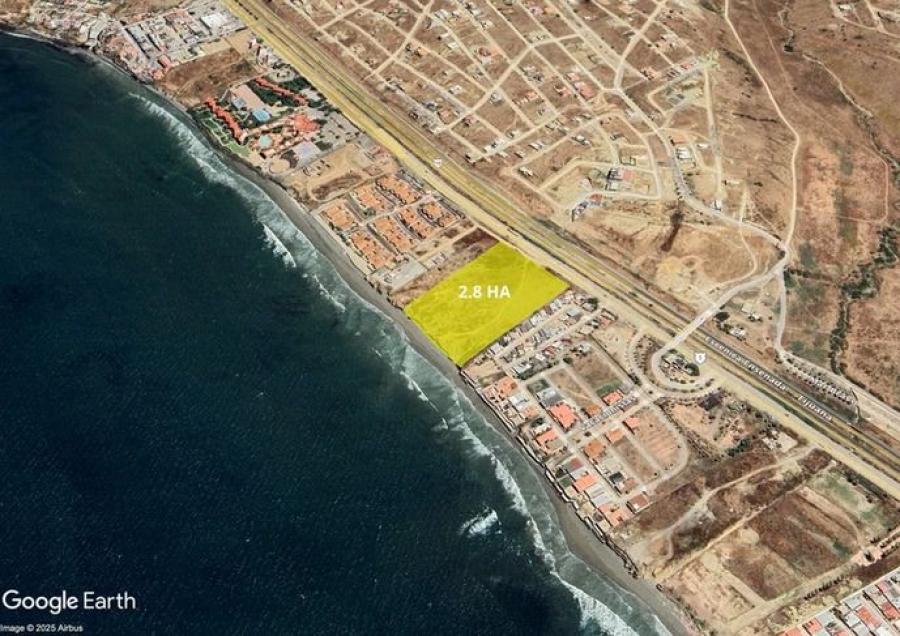 Venta de terreno frente al mar 2.8 hectáreas en Rosarito