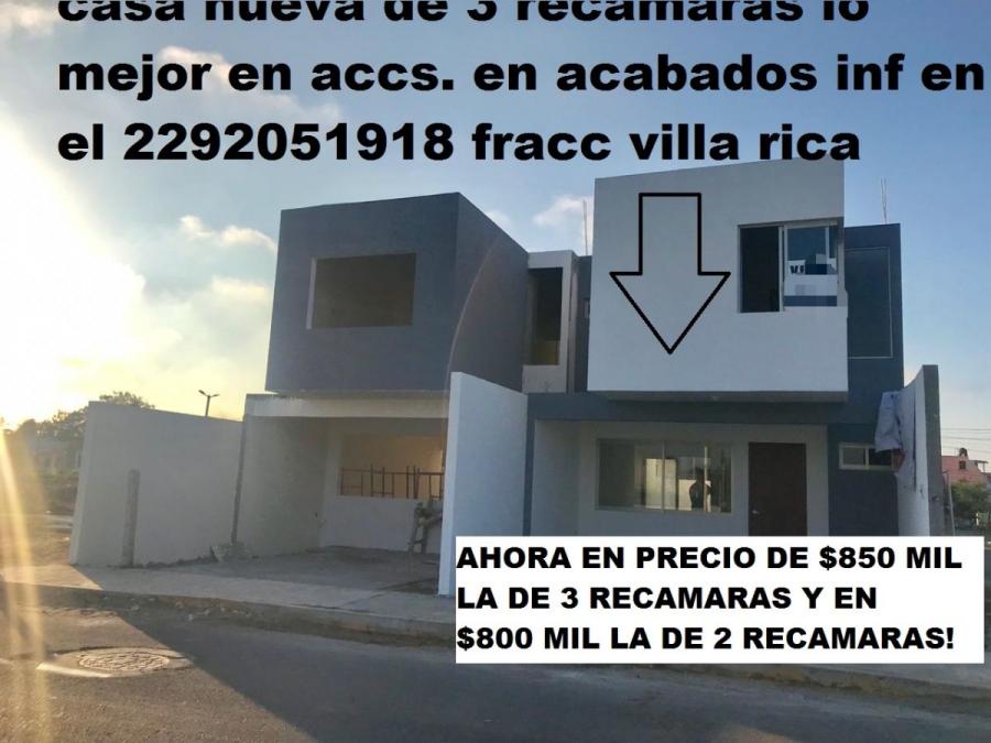 Casa en Venta en fracc villa rica, Veracruz, Veracruz - $  -  CAV276861 - BienesOnLine