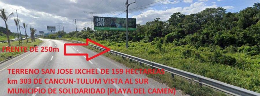 EN VENTA 159 HECTAREAS EN PLAYA DEL CARMEN, IDEAL PARA DESARROLLO COMERCIAL Y RESIDENCIAL PLUS