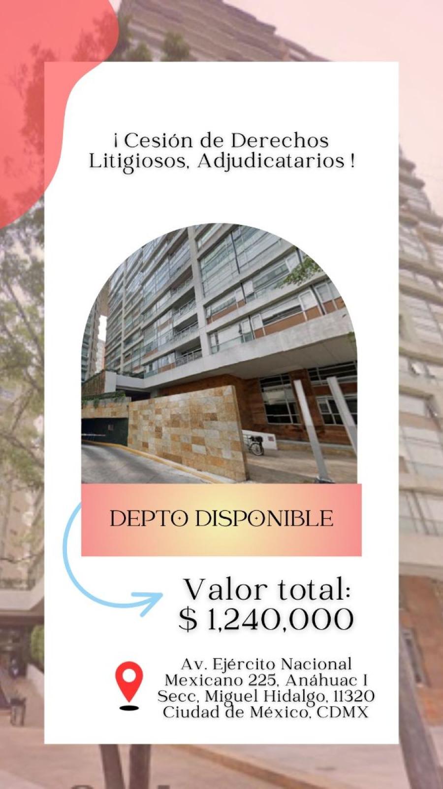 Foto Departamento en Venta en ANAHUAC 1, Miguel Hidalgo, Distrito Federal - $ 1.240.000 - DEV353490 - BienesOnLine