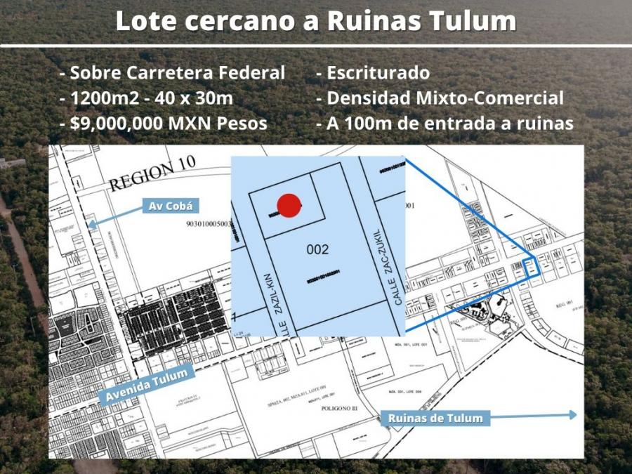 Foto Terreno en Venta en Tulum, Quintana Roo - $ 9.000.000 - TEV321394 - BienesOnLine