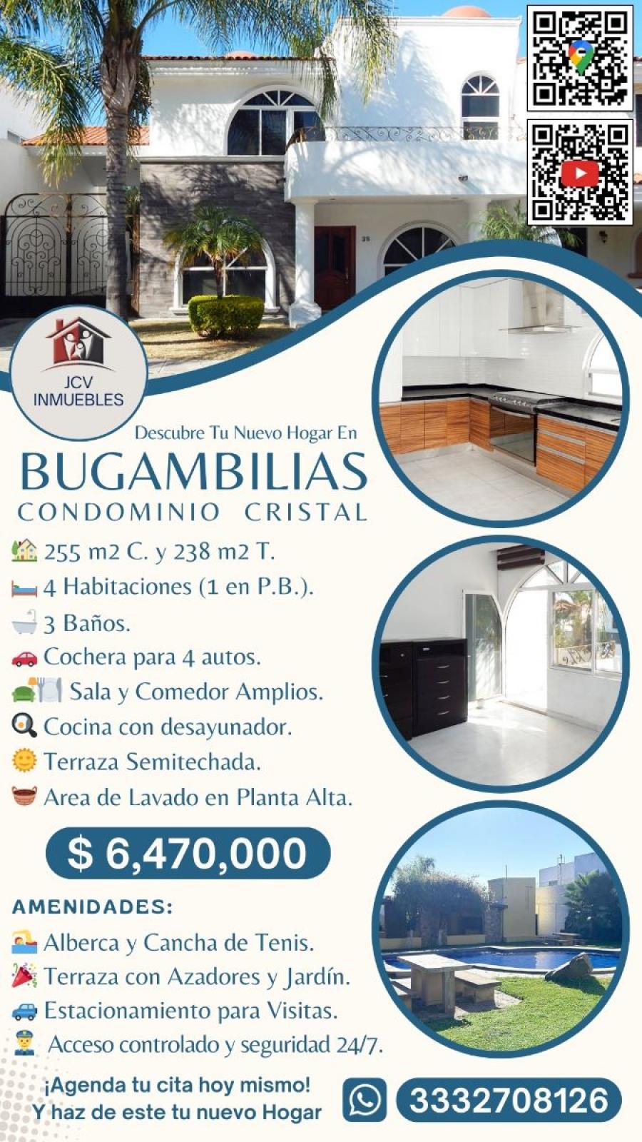 Foto Casa en Venta en Bugambilias Condominio Cristal, Zapopan, Jalisco - $ 6.470.000 - CAV358205 - BienesOnLine