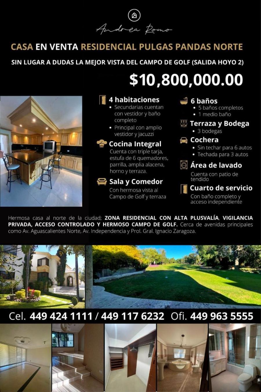 HERMOSA CASA EN VENTA EN RESIDENCIAL PULGAS PANDAS NORTE