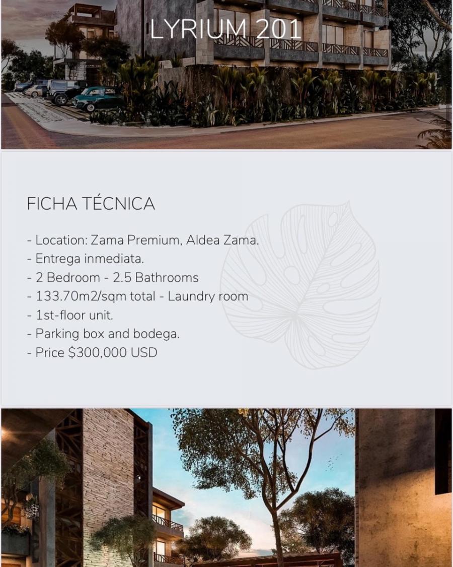 Foto Departamento en Venta en Aldea zama, Tulum, Quintana Roo - U$D 300.000 - DEV326729 - BienesOnLine