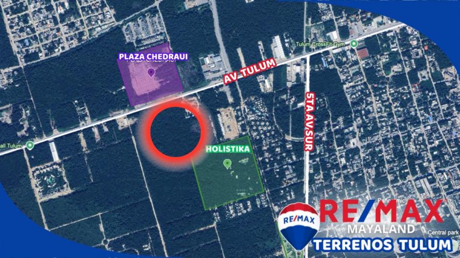 Oportunidad 11,500 m2 a solo unos pasos de la nueva plaza comercial Chedraui de tulum